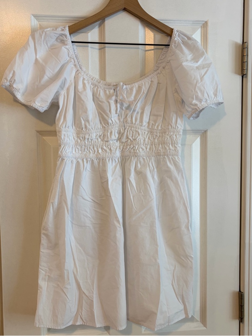 Madewell White Puff Sleeve Dress